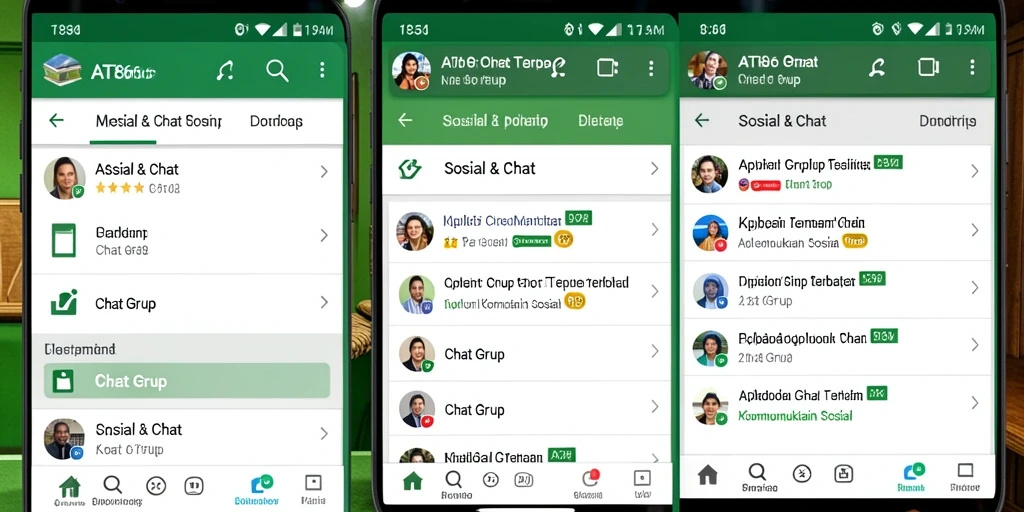 Tampilan antarmuka AT866 dengan fitur Chat Grup yang intuitif