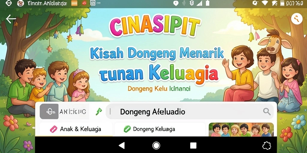Tampilan antarmuka CINASIPIT dengan koleksi cerita yang menarik.