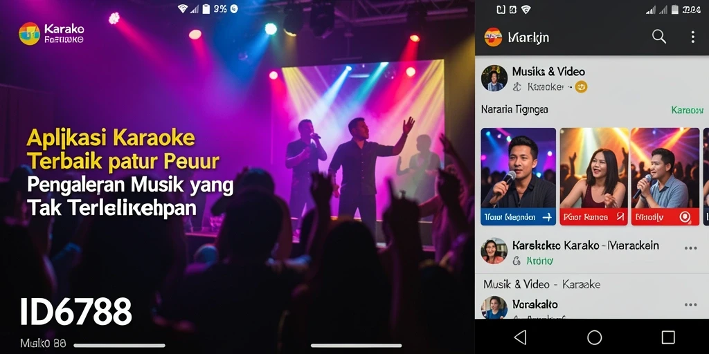 Antarmuka ID6788 dengan fitur karaoke yang menarik dan interaktif.