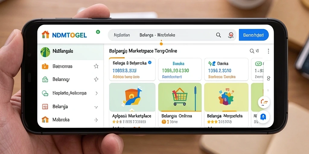 Tampilan antarmuka NDMTOGEL yang menarik dan mudah digunakan.