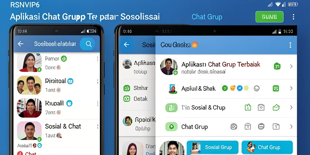 Tampilan antarmuka aplikasi Chat Grup RSNVIP6 yang intuitif dan menarik.