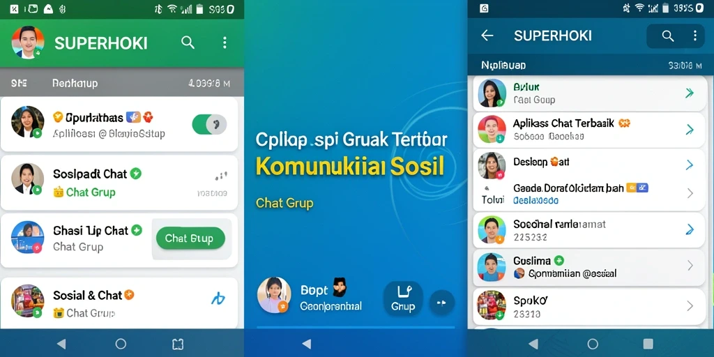 Tampilan antarmuka SUPERHOKI yang menarik dan fungsional untuk Chat Grup.