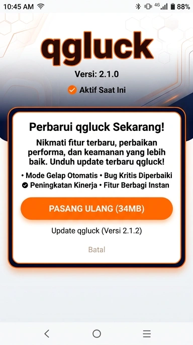 Riwayat Versi Aplikasi qgluck untuk Android